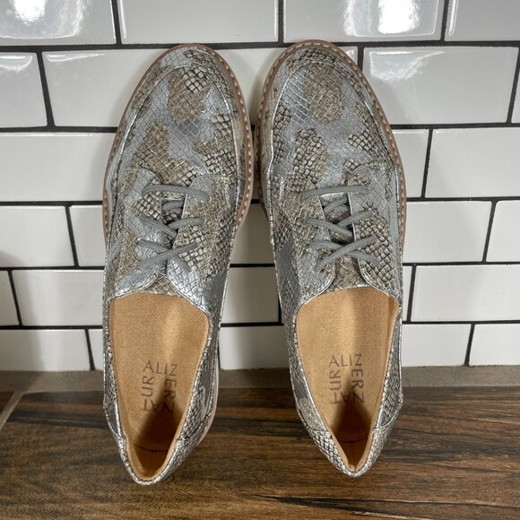 Naturalizer Emme Womens Size 6.5 Shoes Multicolor Snake Print Wedge Oxford - Picture 6 of 12